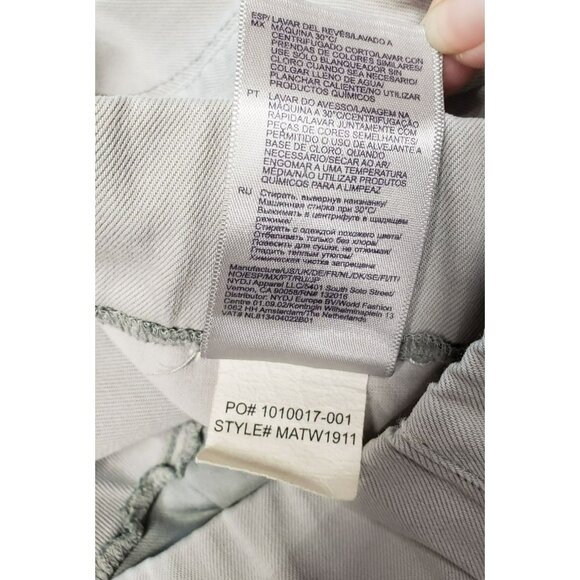 NYDJ Alina Pants, Light Gray, Pull On Ankle, Stretch, Size 12, Lift Tuck, SPOT - Picture 9 of 9